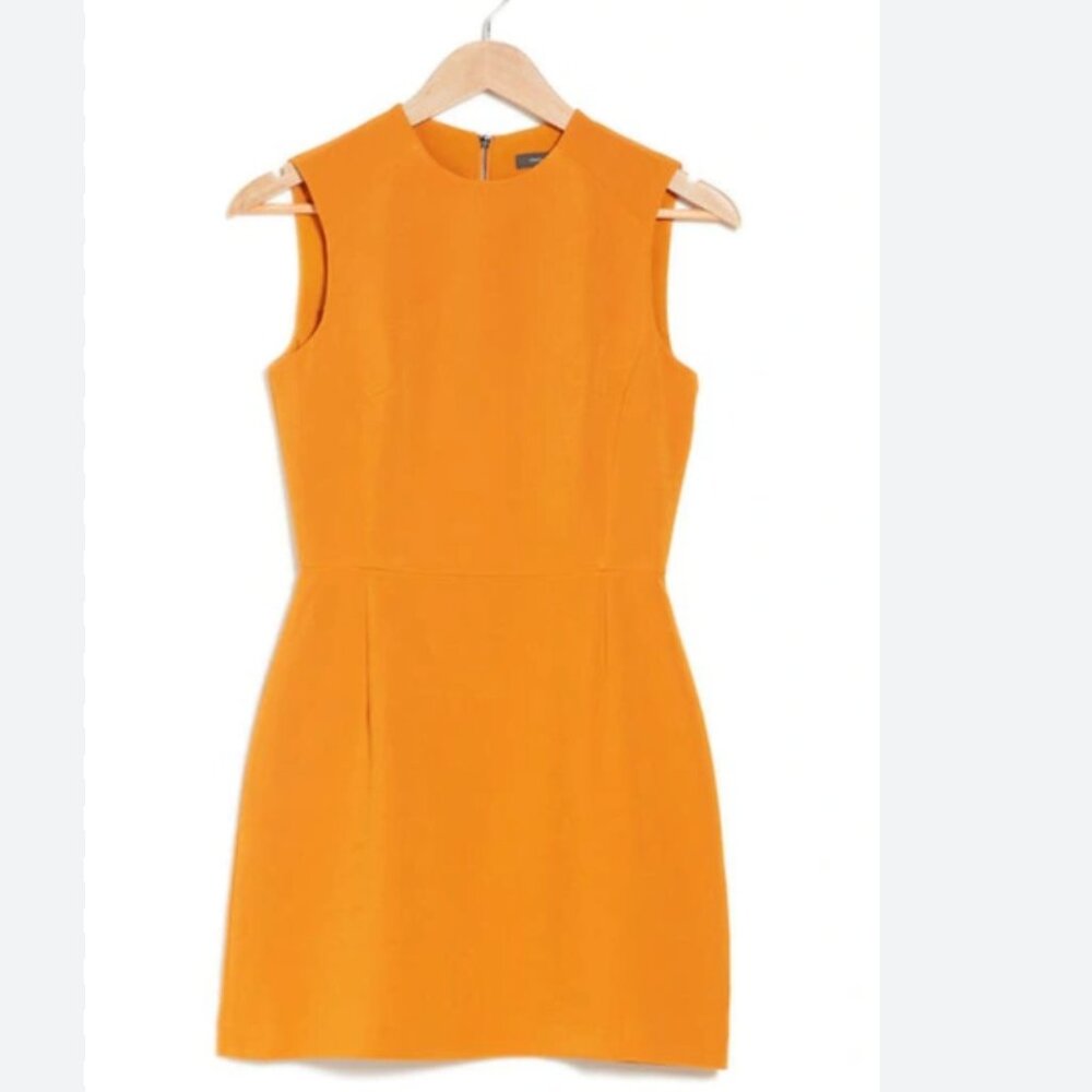 French Connection Bright Orange Sleeveless Mini Dress